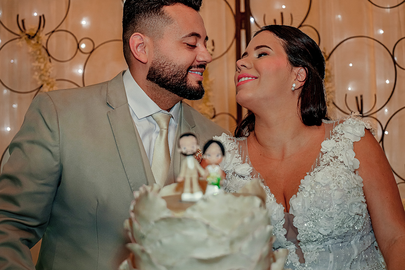 Momento emocionante de casamento